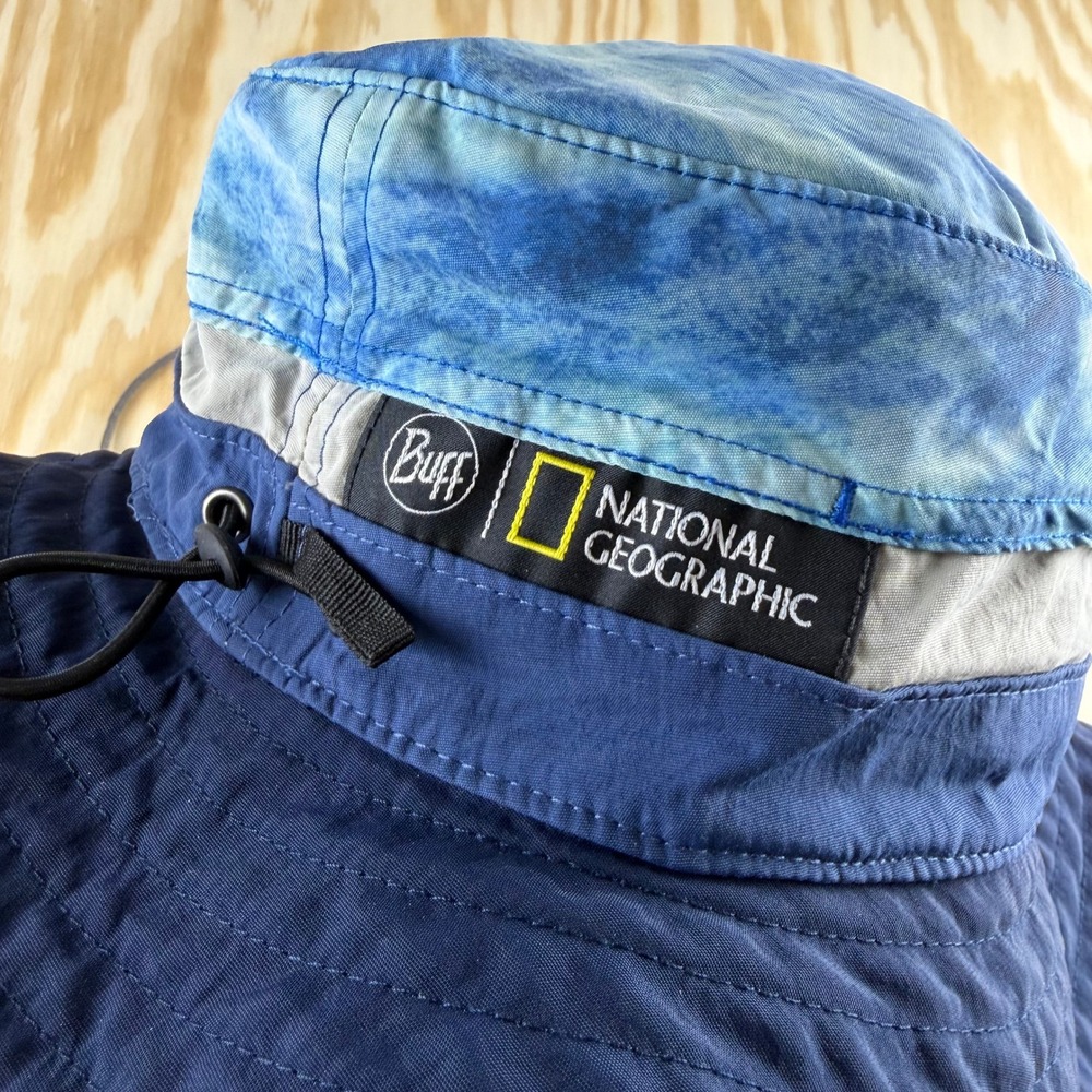 Buff National Geographic Blue Boonie Hat Mens Small Sun Bucket Hiking Fishing